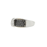 14KT White Gold Black and White Diamond Ring