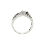 14KT White Gold Black and White Diamond Ring