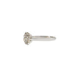 14KT White Gold Art Deco Diamond Cluster Ring