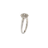 14KT White Gold Art Deco Diamond Cluster Ring