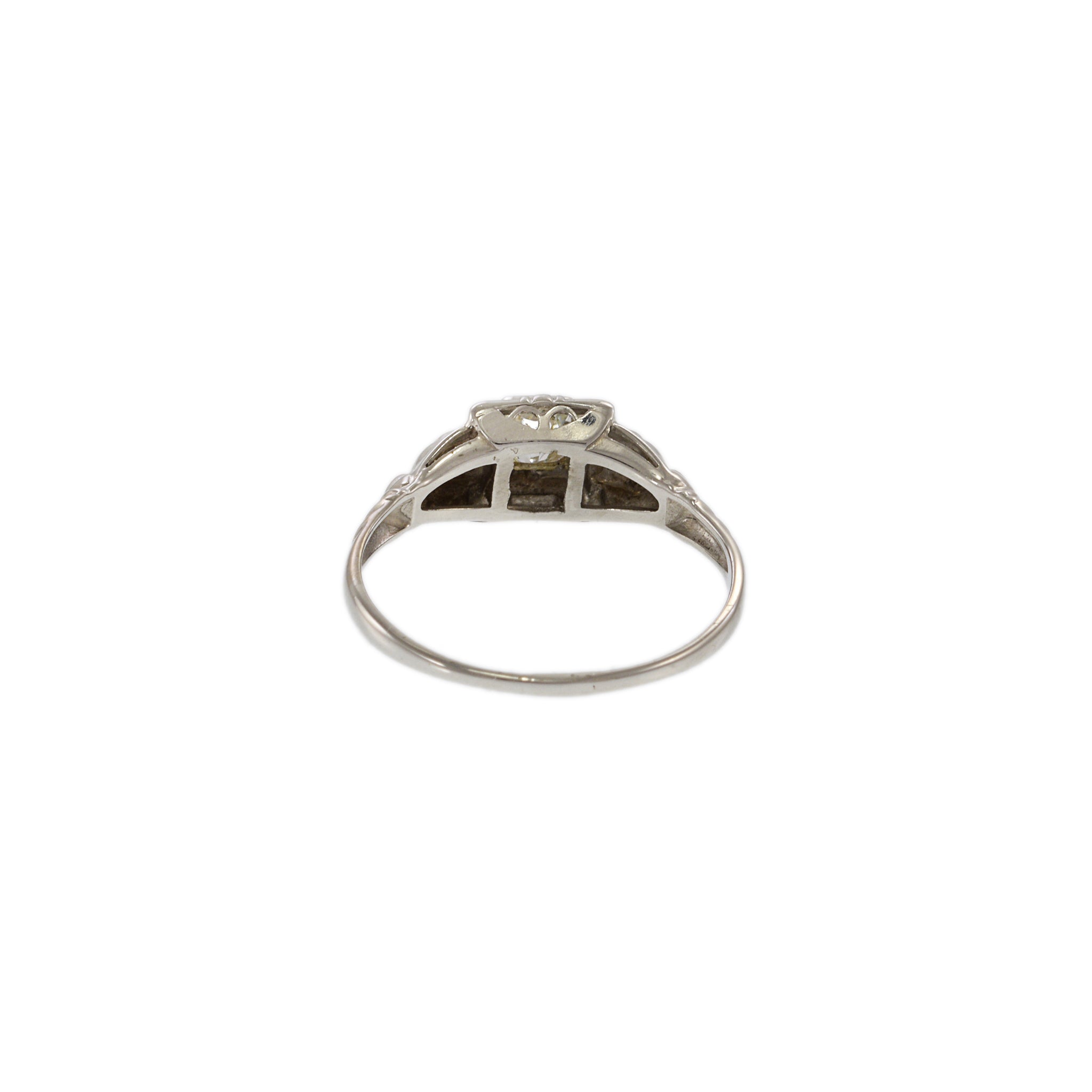 14KT White Gold Edwardian Era Diamond Ring