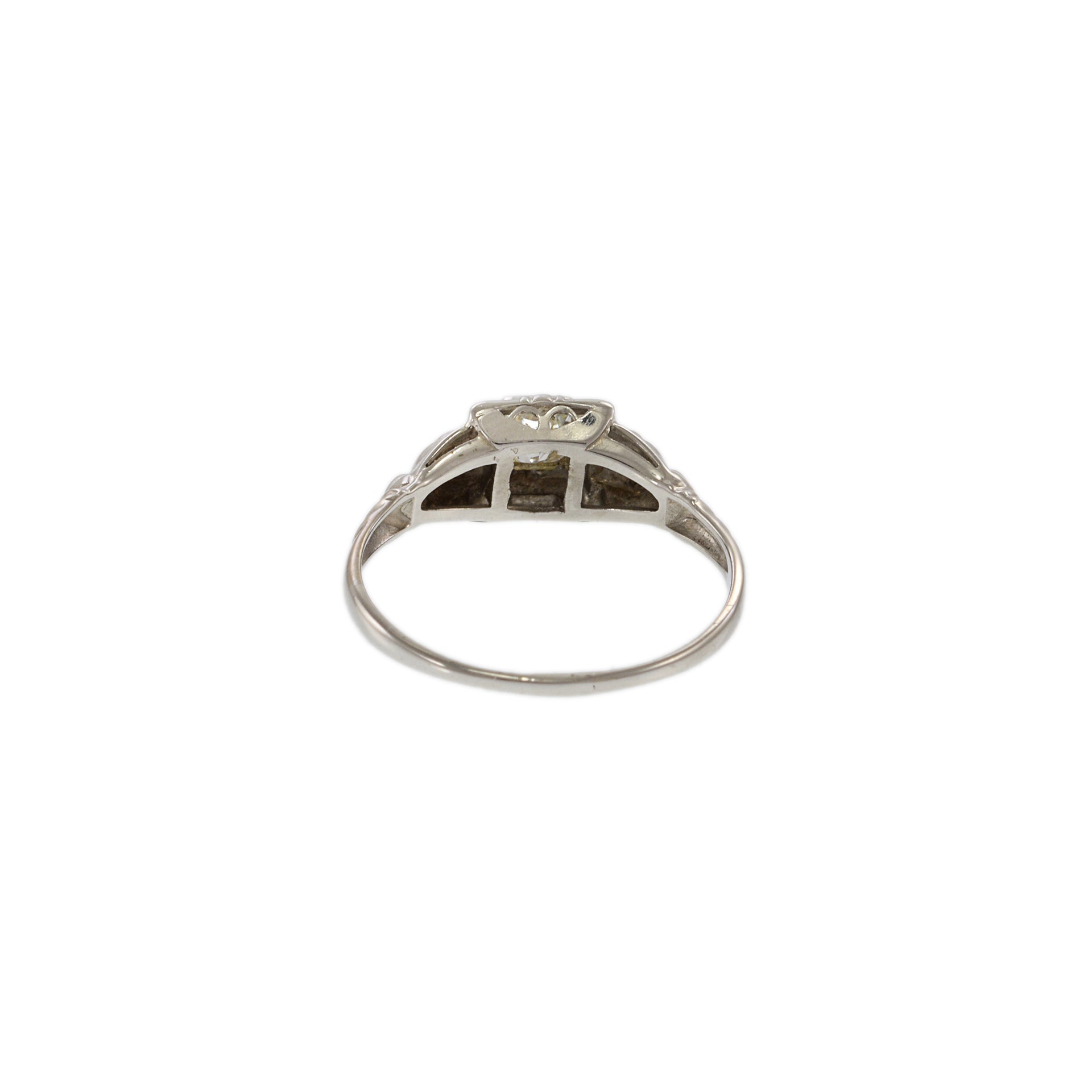 14KT White Gold Edwardian Era Diamond Ring