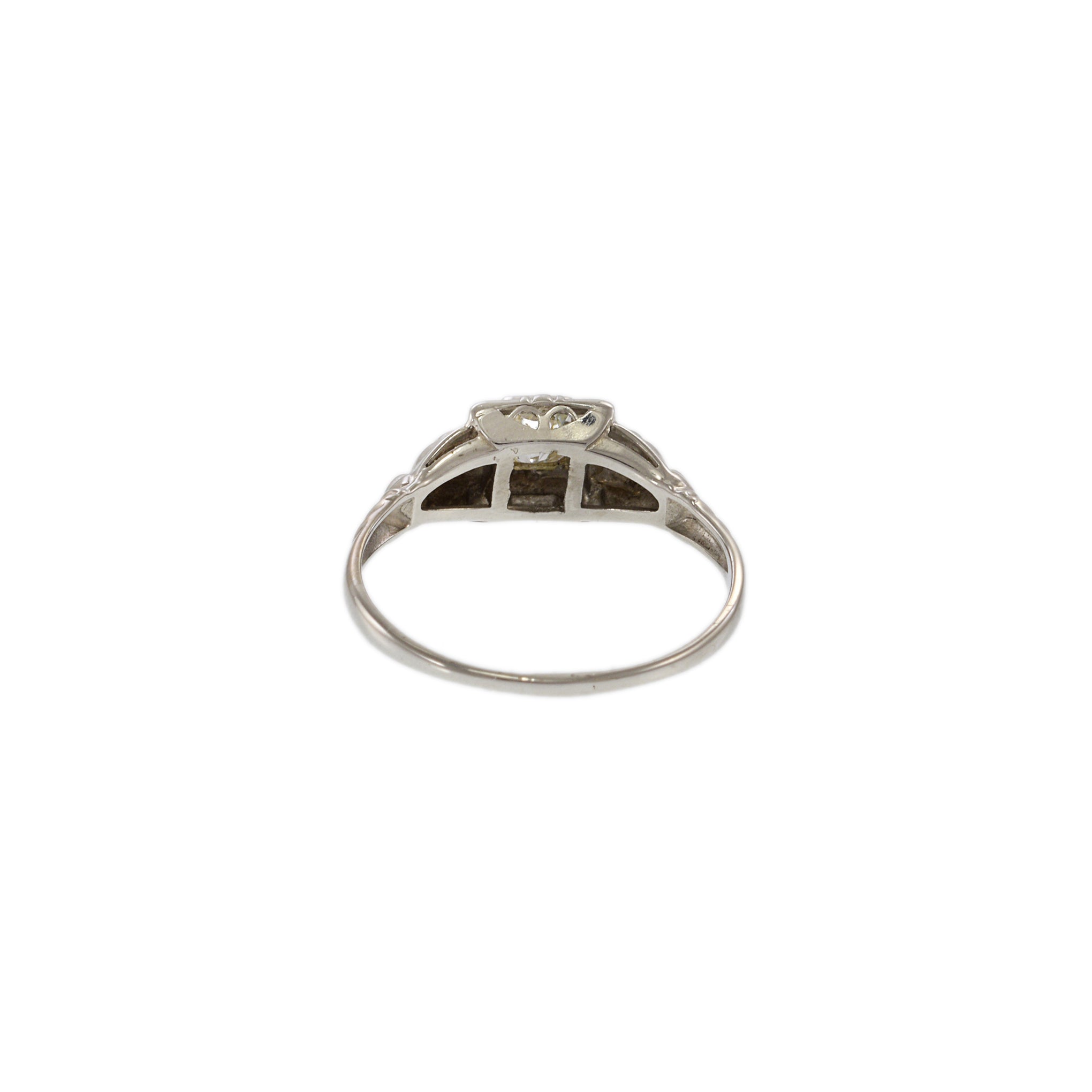 14KT White Gold Edwardian Era Diamond Ring