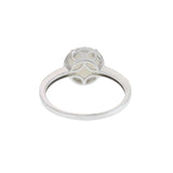 14KT White Gold Opal & Diamond Ring