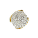 14KT Yellow Gold Vintage Diamond Dome Ring