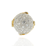 14KT Yellow Gold Vintage Diamond Dome Ring
