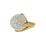 14KT Yellow Gold Vintage Diamond Dome Ring