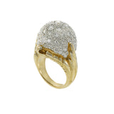 14KT Yellow Gold Vintage Diamond Dome Ring