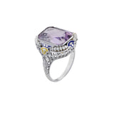 Vintage Art Deco Period 10KT Amethyst and Pearl Ring