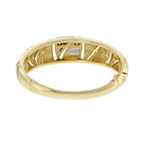 14KT Yellow Gold Diamond Accent Design Bangle