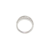 18KT White Gold Round & Baguette Diamond Band
