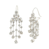 Retro Era 14KT White Gold Diamond Chandelier Earrings