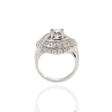 Vintage 1940s Platinum Old European Cut Diamond Ring 1.61CT-TW