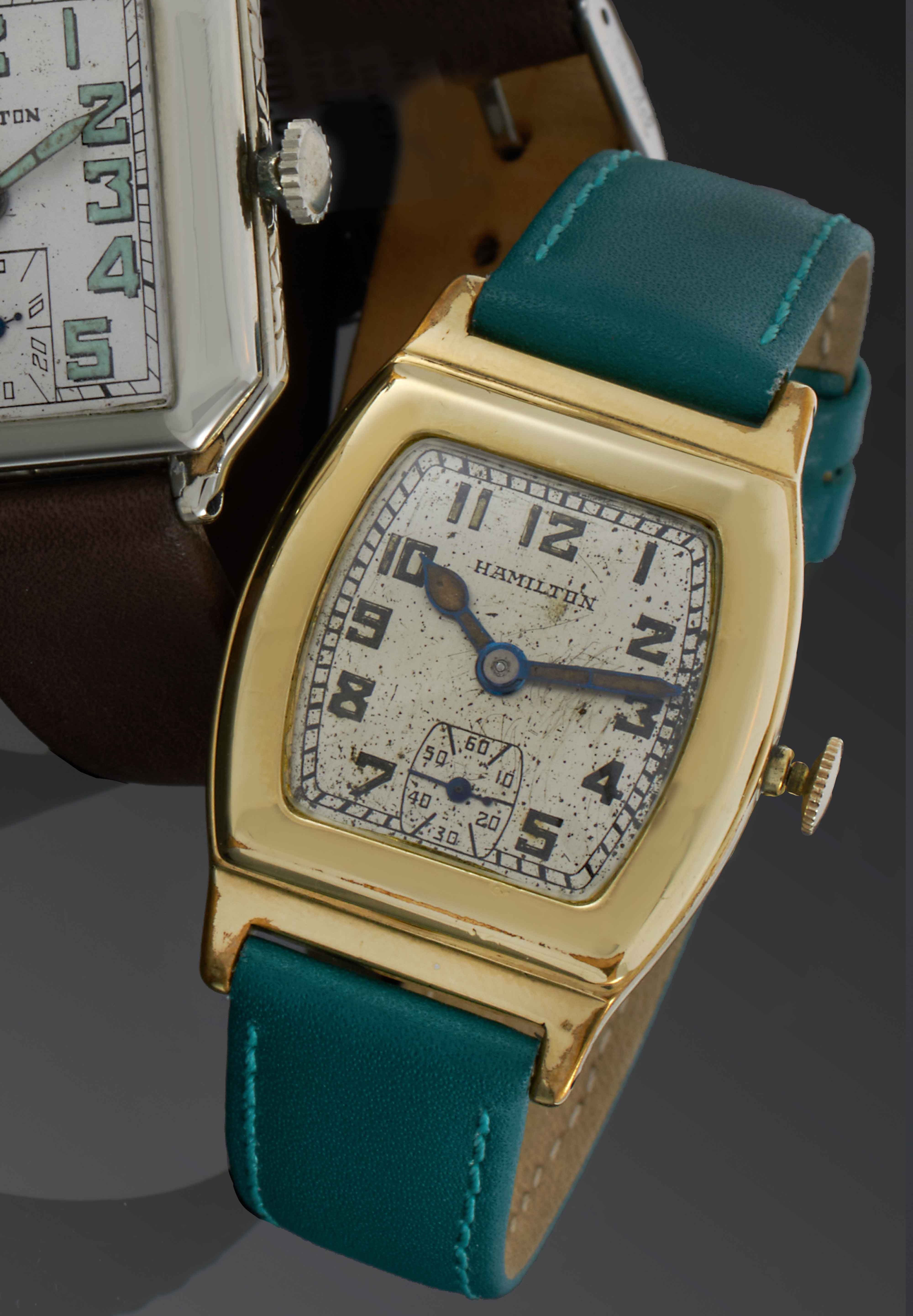 Vintage Circa 1940 Hamilton 14KT Yellow Gold-Filled Curved Watch – Manual Wind