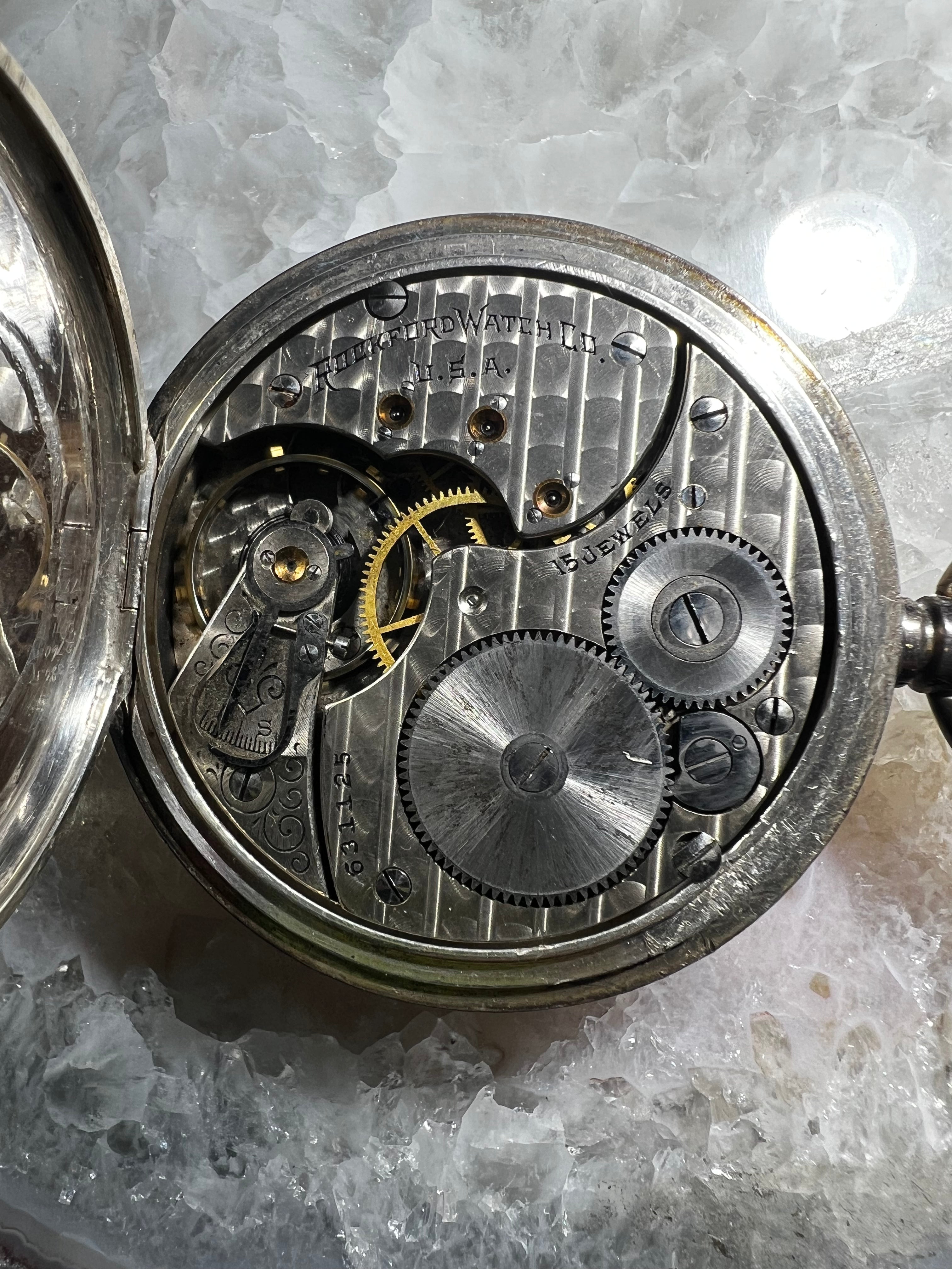 Rockford 1930's Sterling Silver Pocket Watch