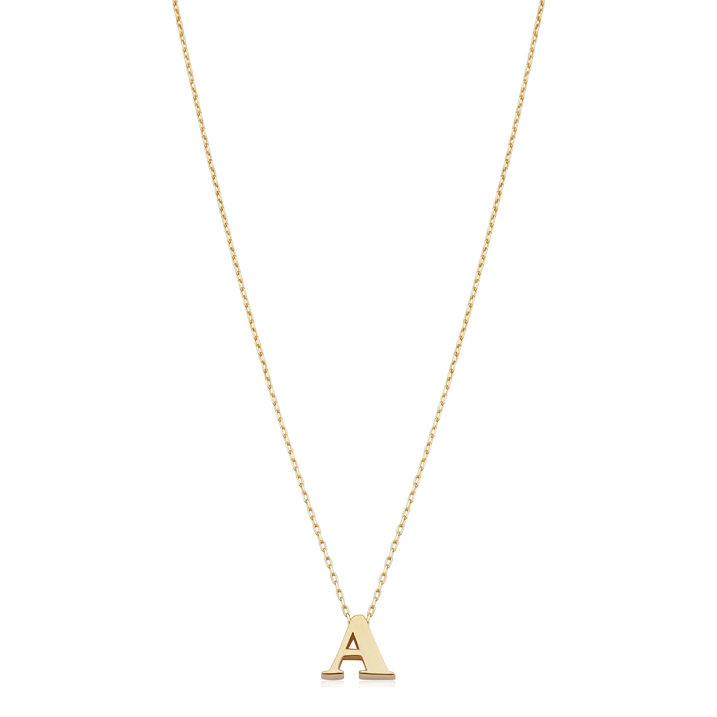 14KT Yellow Gold Initial Necklace