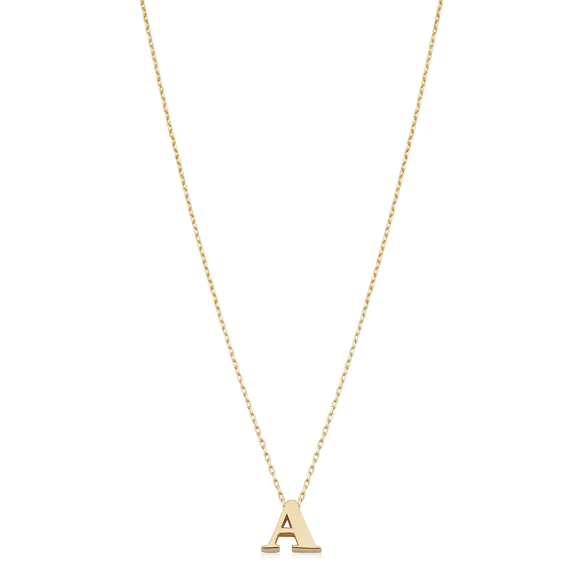 14KT Yellow Gold Initial Necklace