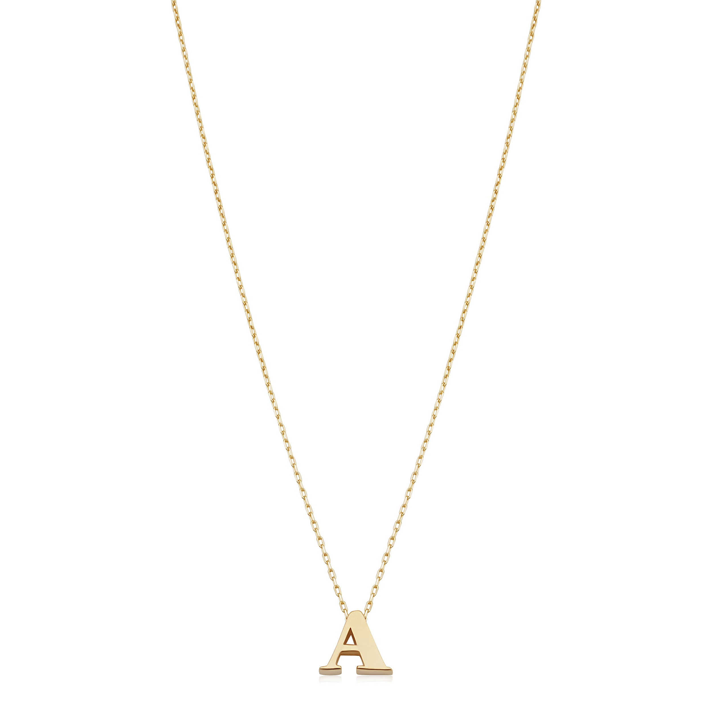 14KT Yellow Gold Initial Necklace
