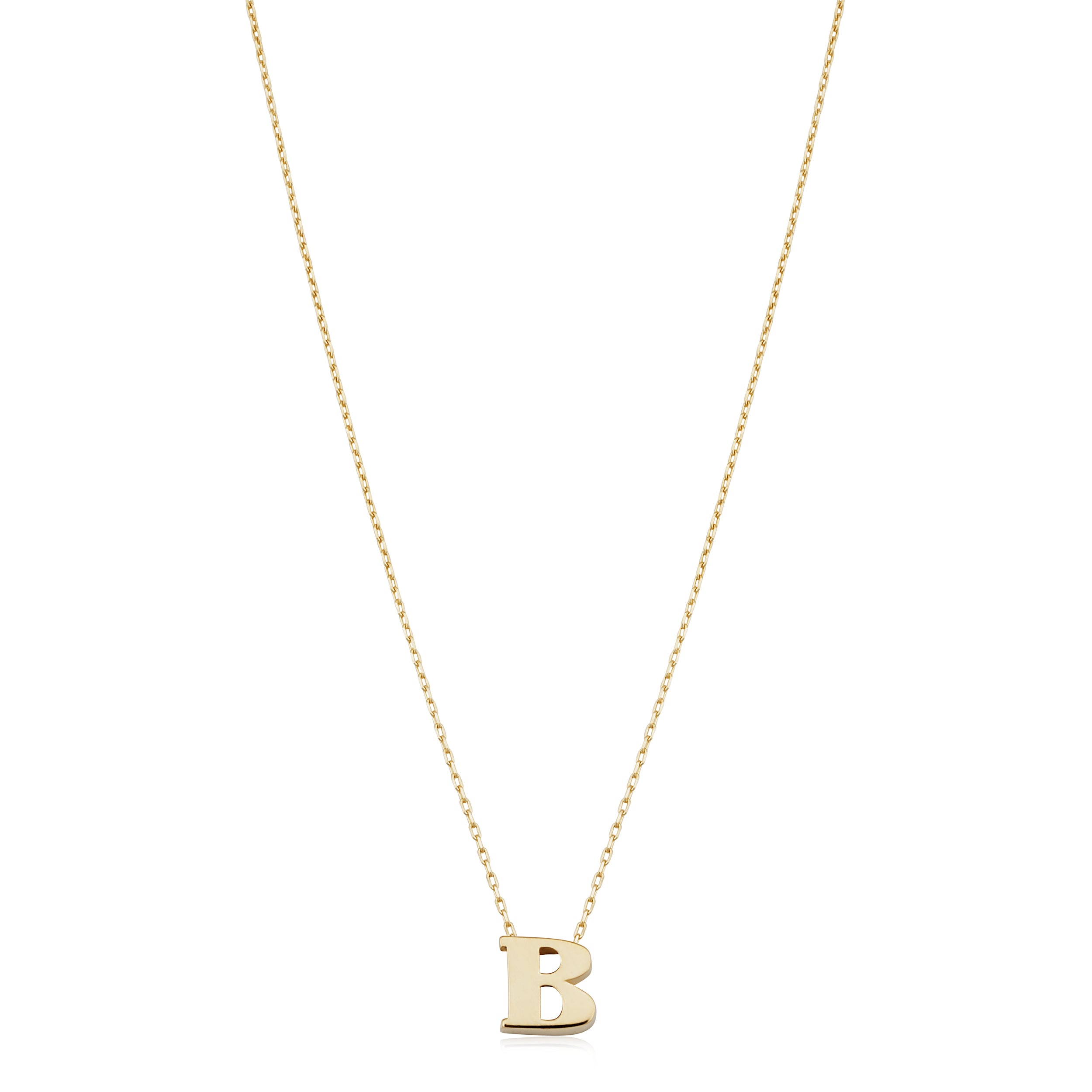 14KT Yellow Gold Initial Necklace