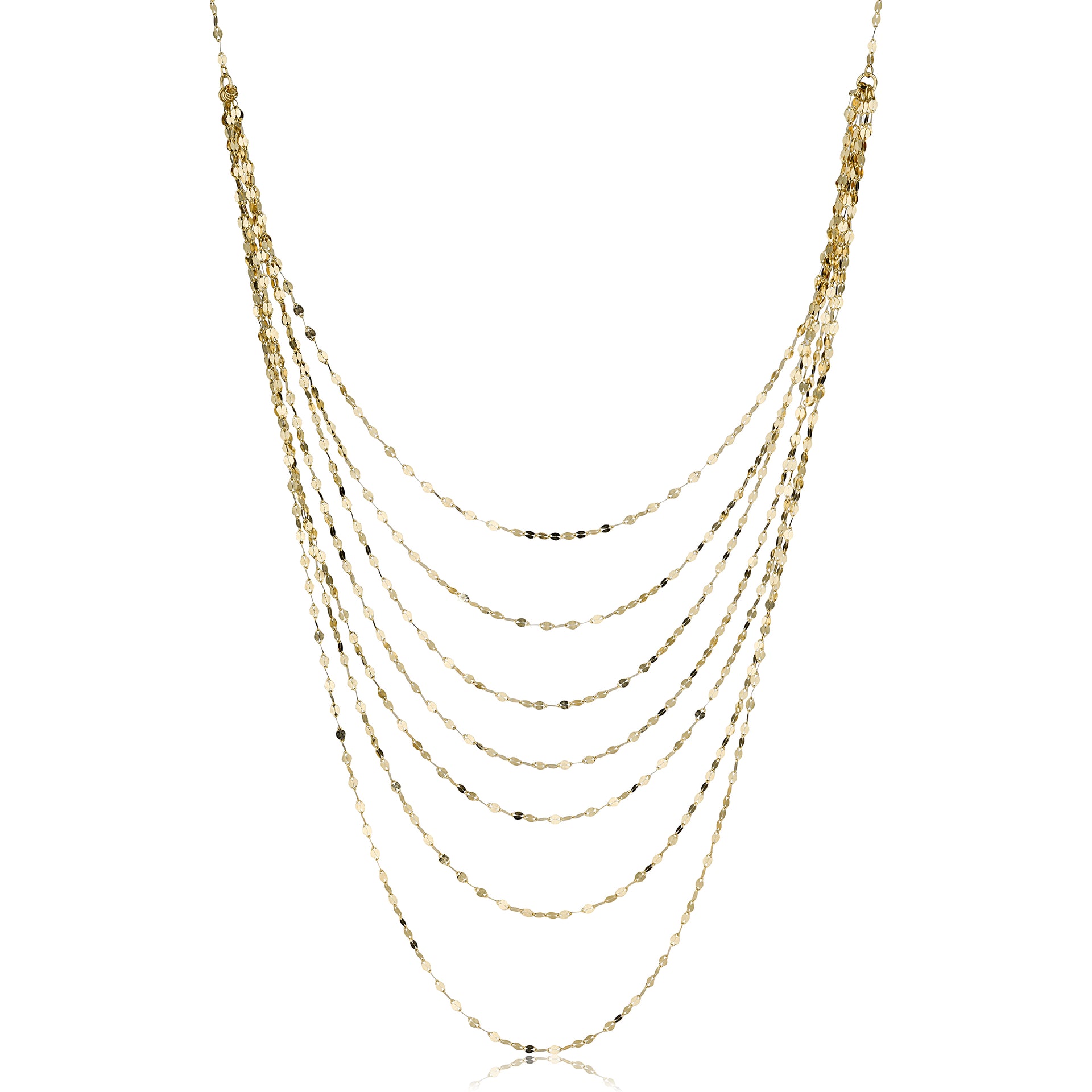 14kt Yellow Gold 7-Layer Necklace