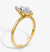 18KT Yellow Gold Marquise Cut Diamond Engagement Ring