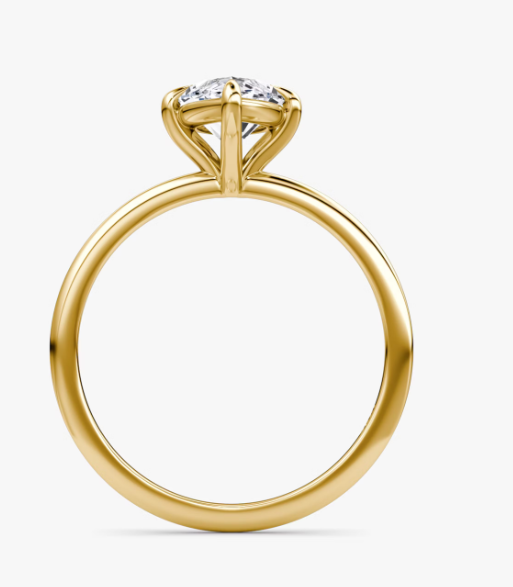 18KT Yellow Gold Marquise Cut Diamond Engagement Ring