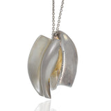 Vintage Tiffany & Co. Frank Gehry Brushed Silver Pendant Necklace