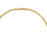 18KT Yellow Gold Multicolor Sapphire and Diamond Tennis Necklace