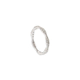 18KT White Gold Diamond Alternating Oval Band