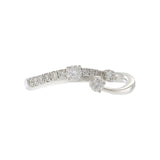 18KT White Gold Twist Diamond Ring