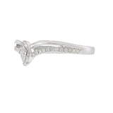 18KT White Gold Marquise Diamond V-Shaped Channel-Set Band