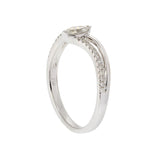 18KT White Gold Marquise Diamond V-Shaped Channel-Set Band