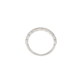 18KT White Gold Diamond Band with Filigree Detailing