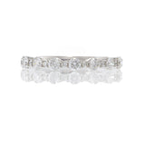 18KT White Gold Half Way Diamond Band