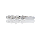 18KT White Gold Half Way Diamond Band