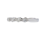 18KT White Gold Half Way Diamond Band
