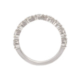 18KT White Gold Half Way Diamond Band