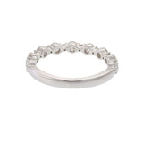 18KT White Gold Half Way Diamond Band