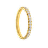 18KT Yellow Gold Eternity Band with Round Cut Diamonds