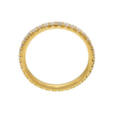 18KT Yellow Gold Eternity Band with Round Cut Diamonds