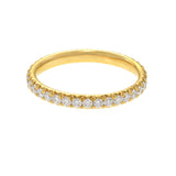 18KT Yellow Gold Eternity Band with Round Cut Diamonds