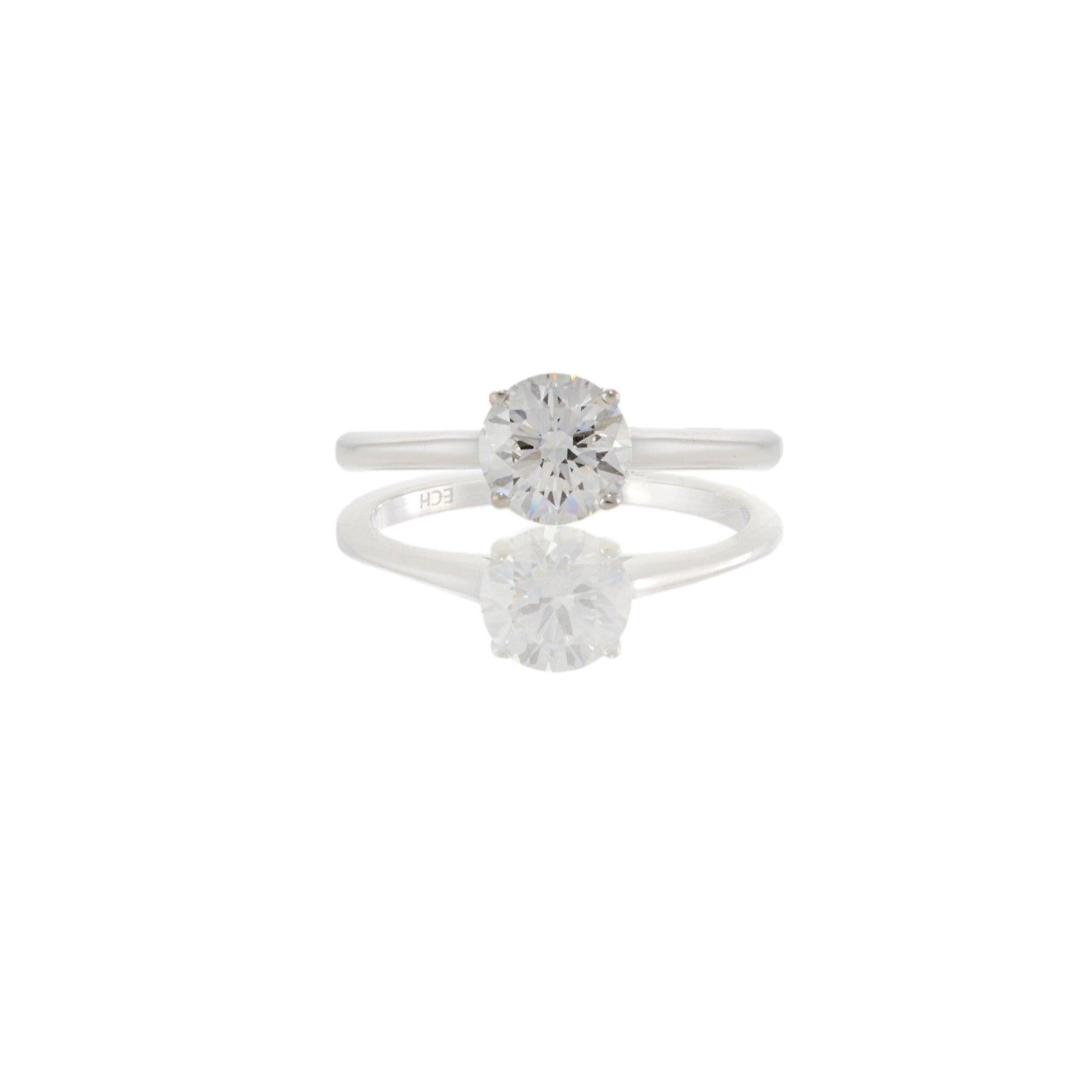 GIA 1.12CT E-VVS2 18kt White Gold Engagement Ring