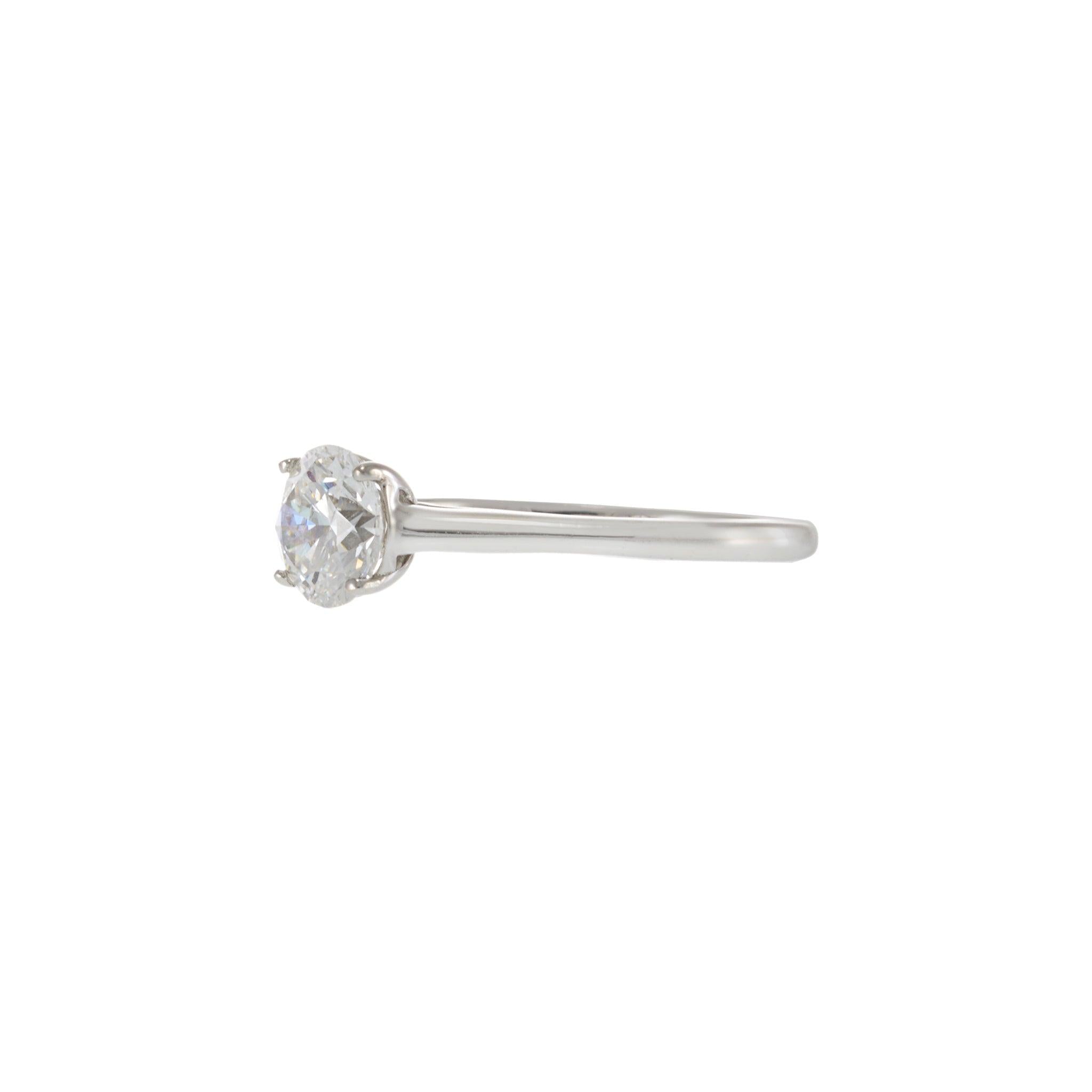 GIA 1.12CT E-VVS2 18kt White Gold Engagement Ring