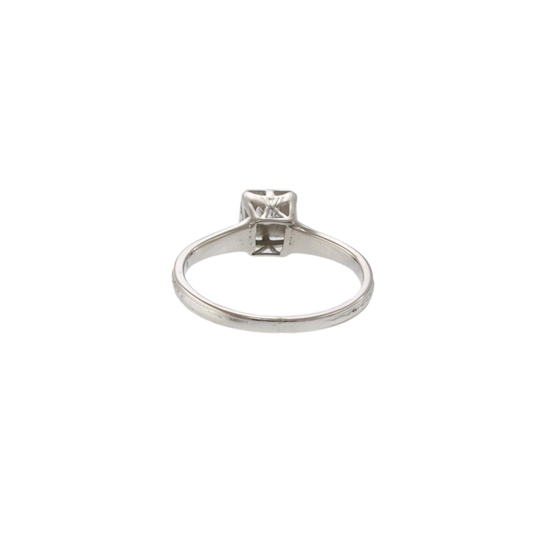 Edwardian Era 18KT Gold & Platinum Top Old European Cut Diamond Ring