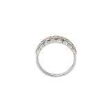 18KT White Gold 0.78CT Round Diamond Millgrain Band