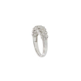 18KT White Gold 0.78CT Round Diamond Millgrain Band
