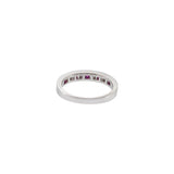 18KT White Gold Diamond and Ruby Chanel Set Ring