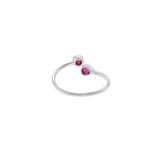 18KT White Gold Ruby Bypass Ring