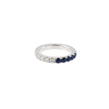 18KT White Gold Sapphire and Diamond Eternity Band