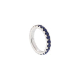 18KT White Gold Sapphire and Diamond Eternity Band